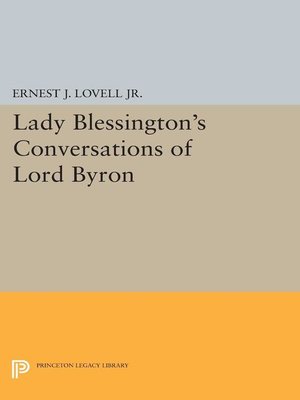 cover image of Lady Blessington's Conversations of Lord Byron
